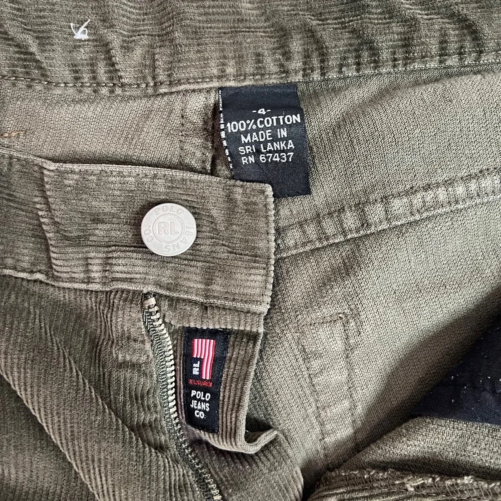 Ralph Lauren Polo Jeans Company Womens 4 Corduroy Pants Green Straight Vintage - Picture 5 of 9